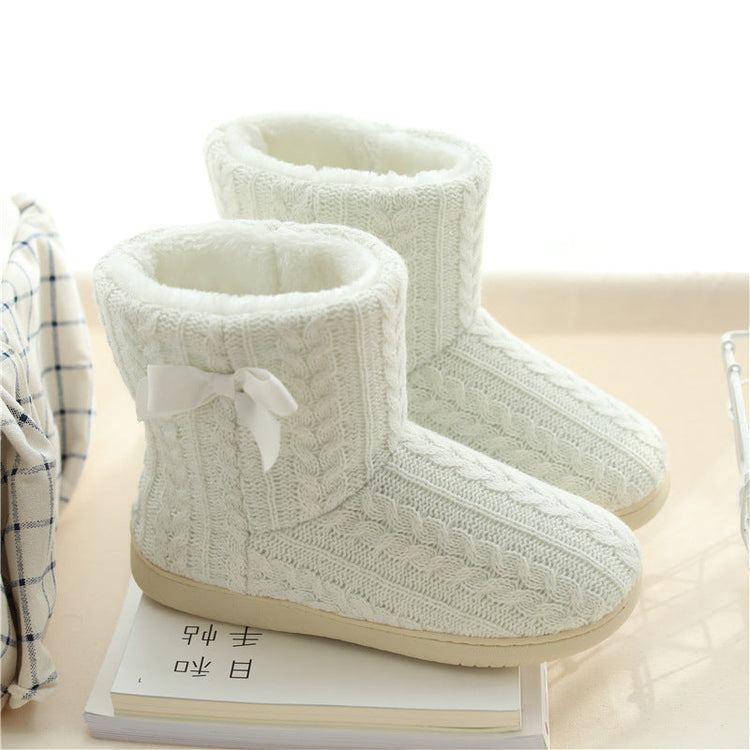 Cotton slippers women plus velvet inner bag with high-top boots God&