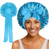 Satin Round Cap Bow Elastic Wide-brimmed Ribbon Nightcap God&
