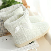 Cotton slippers women plus velvet inner bag with high-top boots God&