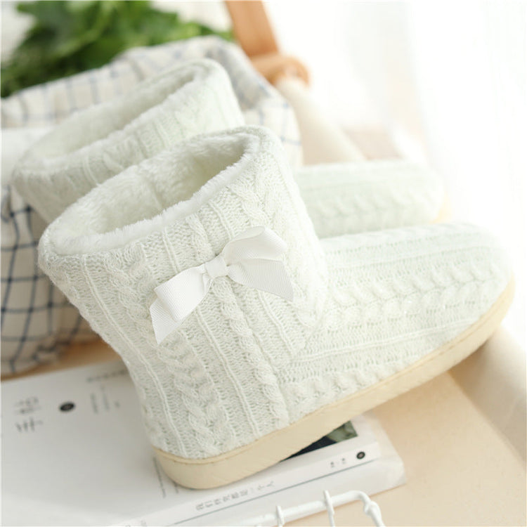 Cotton slippers women plus velvet inner bag with high-top boots God&