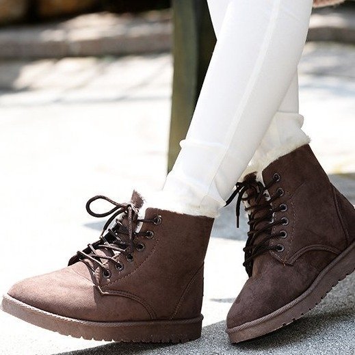 Snow Boot for Women Winter Shoes Heels Winter Boots Ankle Warm Plush Insole God&