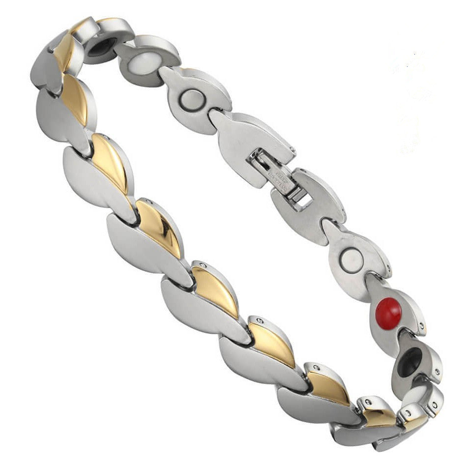 Leaf-like 4-in-1 Magnet Bracelet Radiation Protection God&
