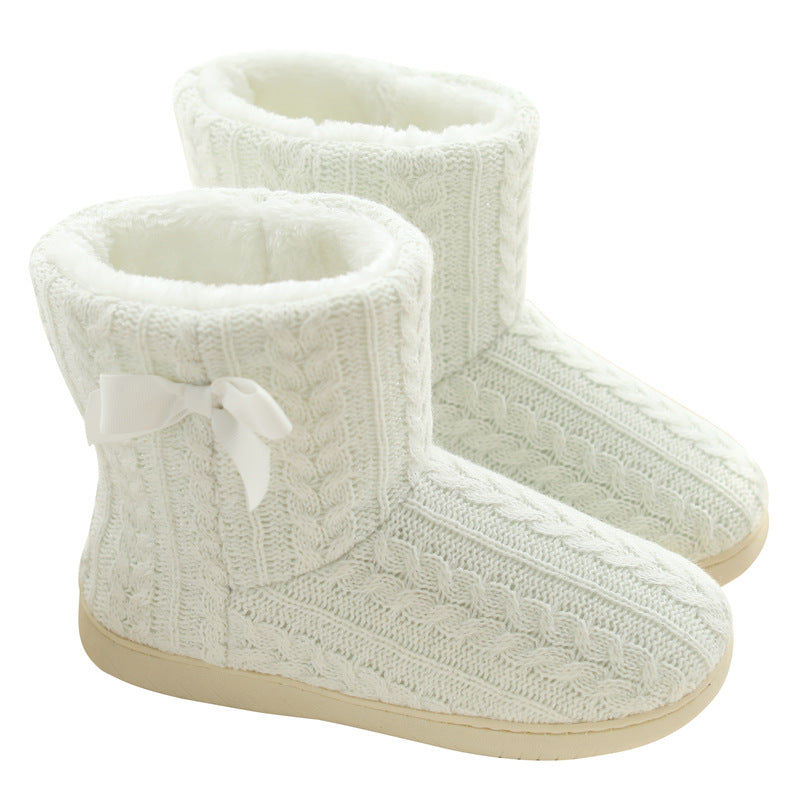 Cotton slippers women plus velvet inner bag with high-top boots God&