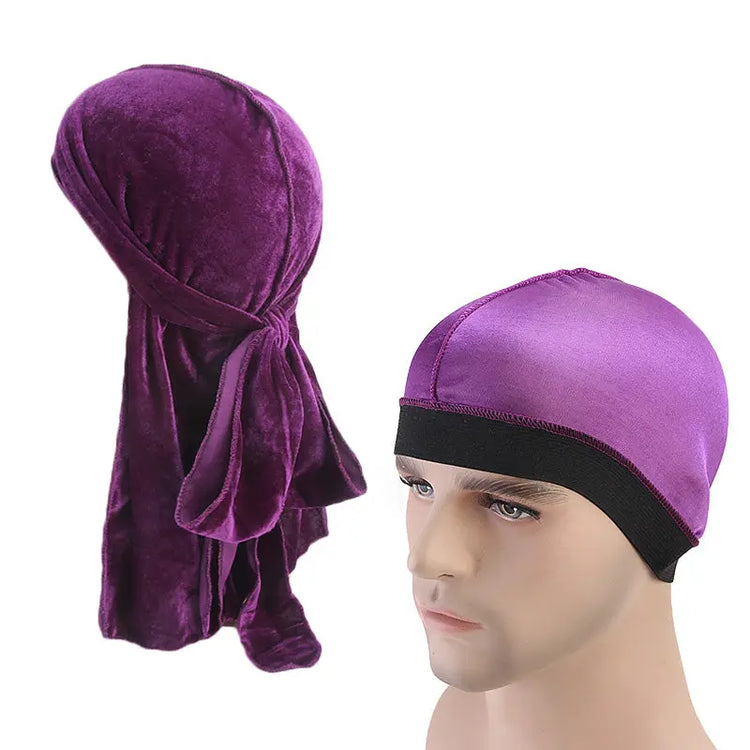 Wide-brim elastic chemo cap God&