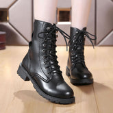 British Martin Boots Women Leather Boots Motorcycle Military Boots God&