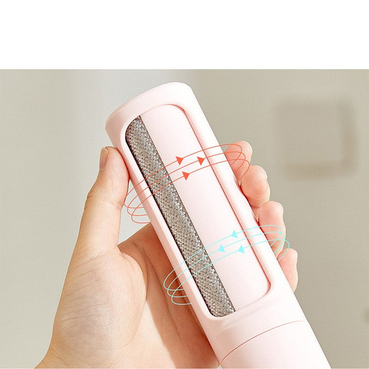 2-1 Reusable Pet Hair Remover Brush Lint Roller Portable Effective Self Cleaning Tool for Cat Dog Fur Hair Dust Removal Brush God&