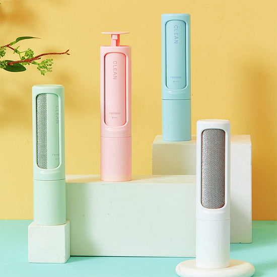 2-1 Reusable Pet Hair Remover Brush Lint Roller Portable Effective Self Cleaning Tool for Cat Dog Fur Hair Dust Removal Brush God&