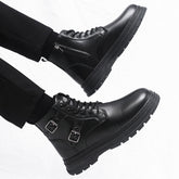 Black Martin Boots Male British Style Working Boots God&