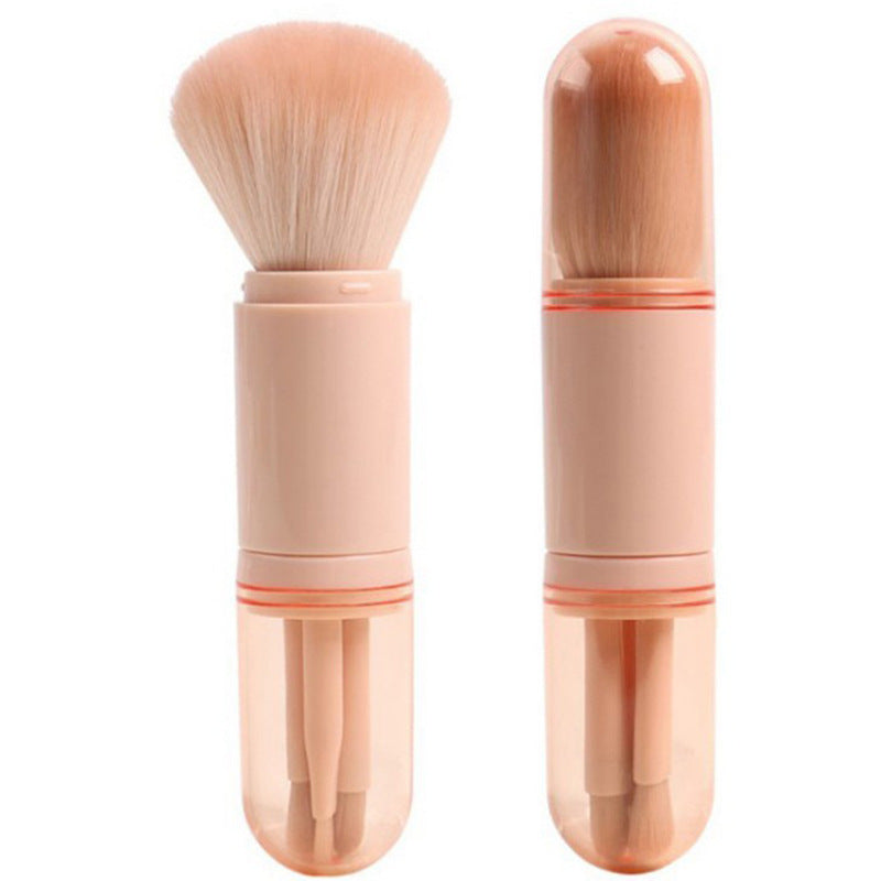 Single 4-in-1 retractable makeup brush set portable 4-in-1 retractable brush beauty tool God&