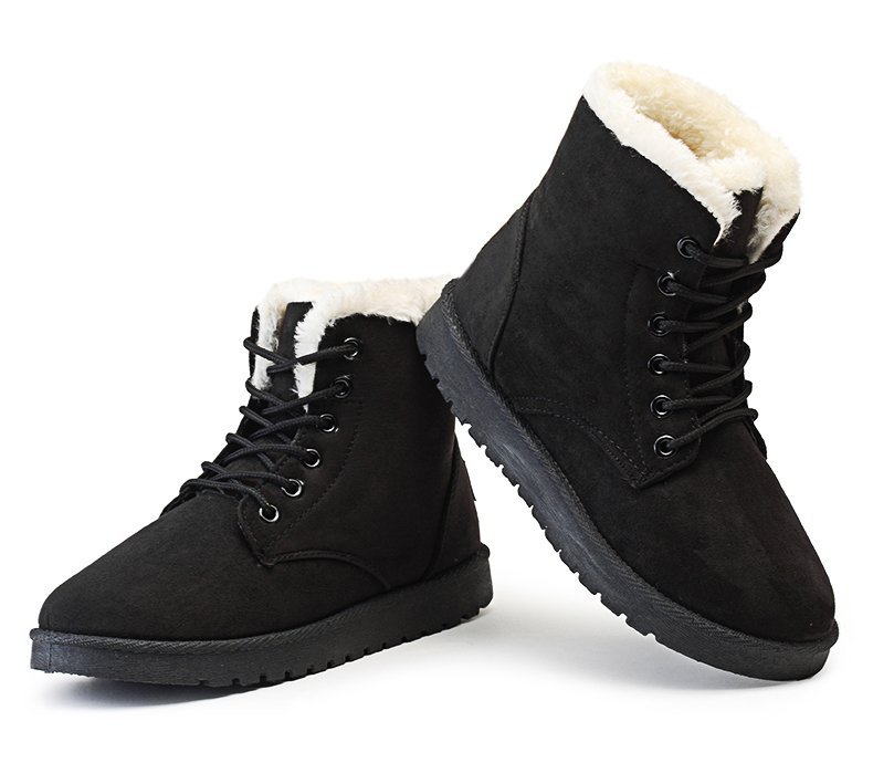 Snow Boot for Women Winter Shoes Heels Winter Boots Ankle Warm Plush Insole God&
