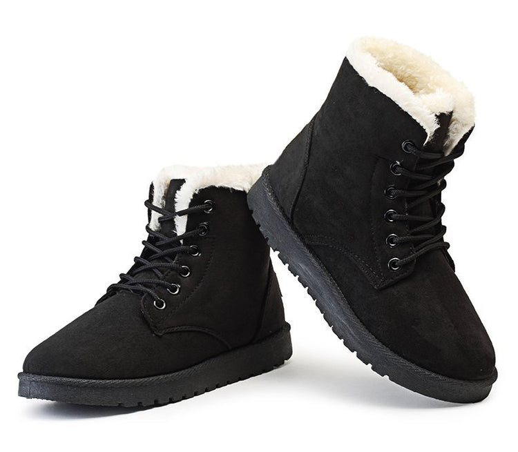 Snow Boot for Women Winter Shoes Heels Winter Boots Ankle Warm Plush Insole God&