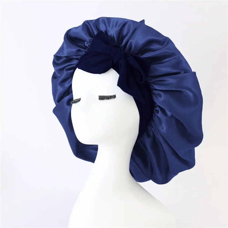 Satin Ribbon Round Bow Elastic Nightcap God&