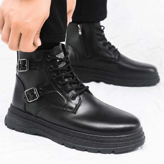 Black Martin Boots Male British Style Working Boots God&