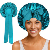 Satin Round Cap Bow Elastic Wide-brimmed Ribbon Nightcap God&