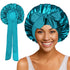 Satin Round Cap Bow Elastic Wide-brimmed Ribbon Nightcap God&
