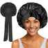 Satin Round Cap Bow Elastic Wide-brimmed Ribbon Nightcap God&