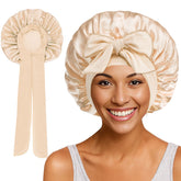 Satin Round Cap Bow Elastic Wide-brimmed Ribbon Nightcap God&