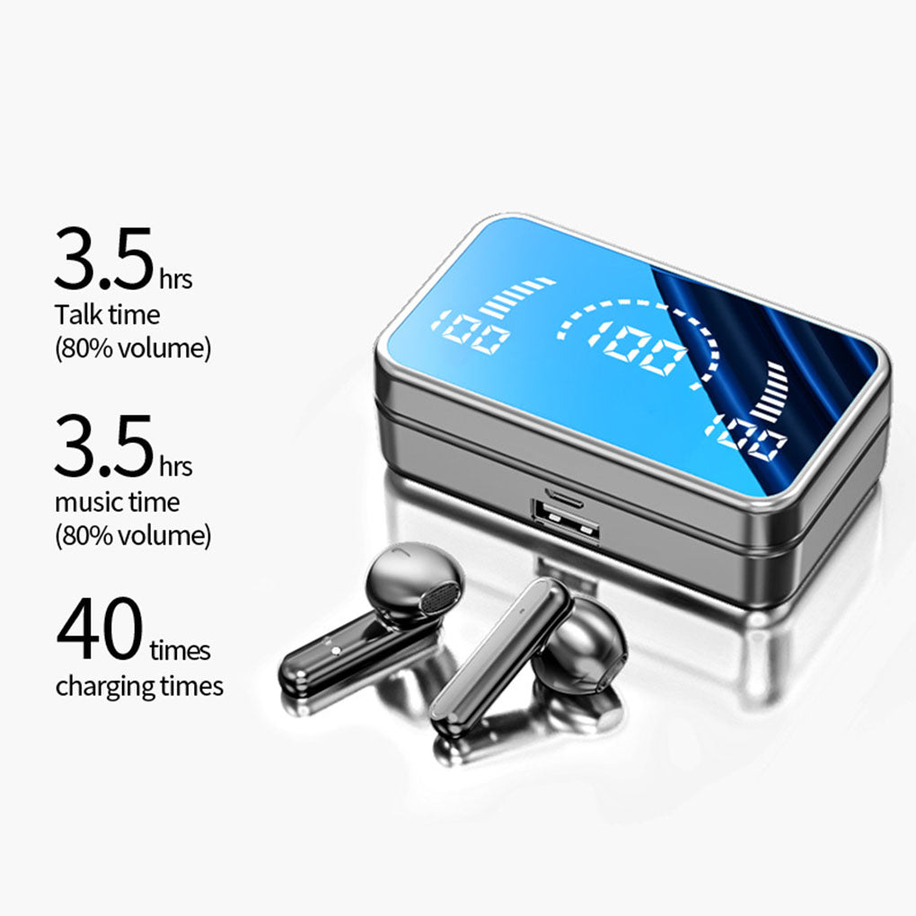 Wireless Bluetooth Earphone In-ear Super Long Standby Wireless Headsets With Mic LED Stereo Audio Sport Earbuds God&