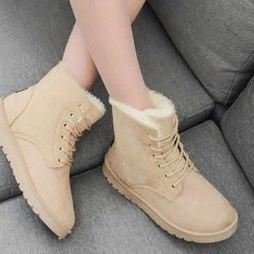 Snow Boot for Women Winter Shoes Heels Winter Boots Ankle Warm Plush Insole God&
