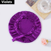 Encrypted Satin Silk Plain Satin Confinement Household Hair Care Lace-up Nightcap God&