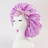 Satin Ribbon Round Bow Elastic Nightcap God&