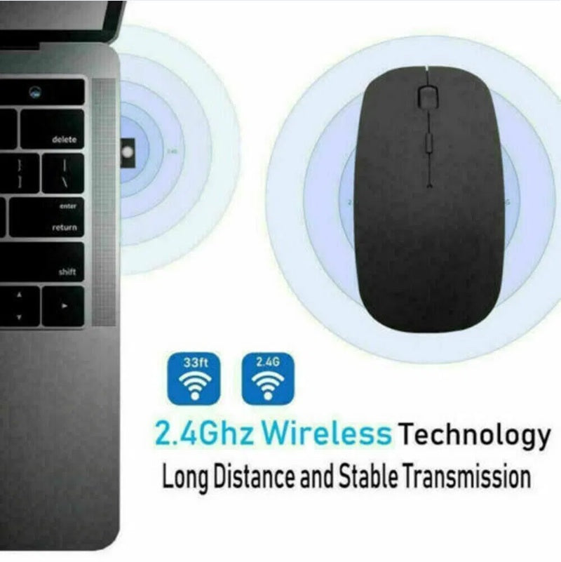 2.4GHz USB Wireless Optical Mouse Mice For Macbook Pro Air PC God&