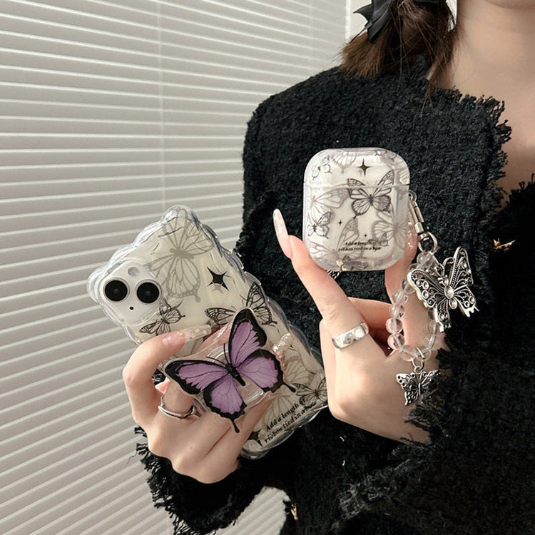 Advanced Butterfly Protective Cover Three Generations Wireless Bluetooth Earbuds Case God&