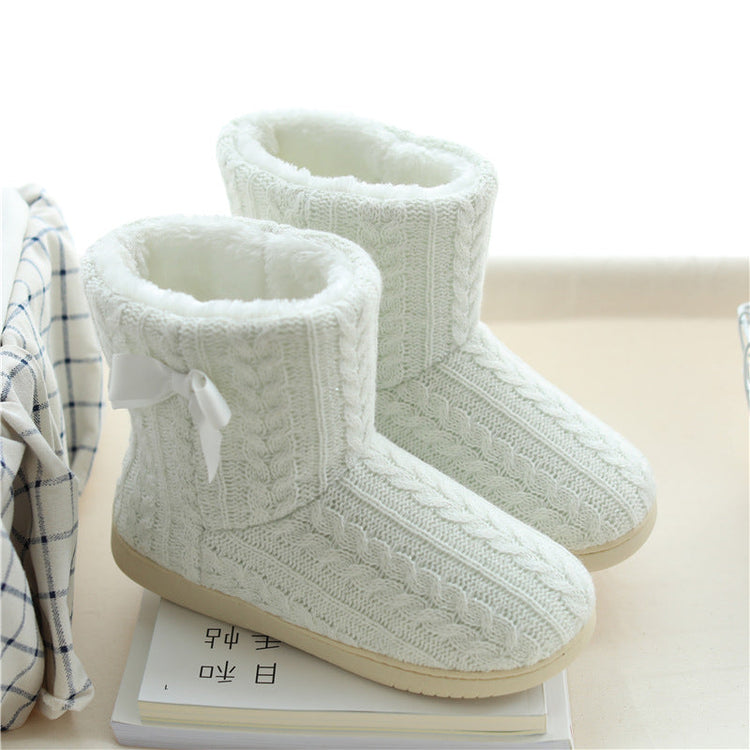 Cotton slippers women plus velvet inner bag with high-top boots God&
