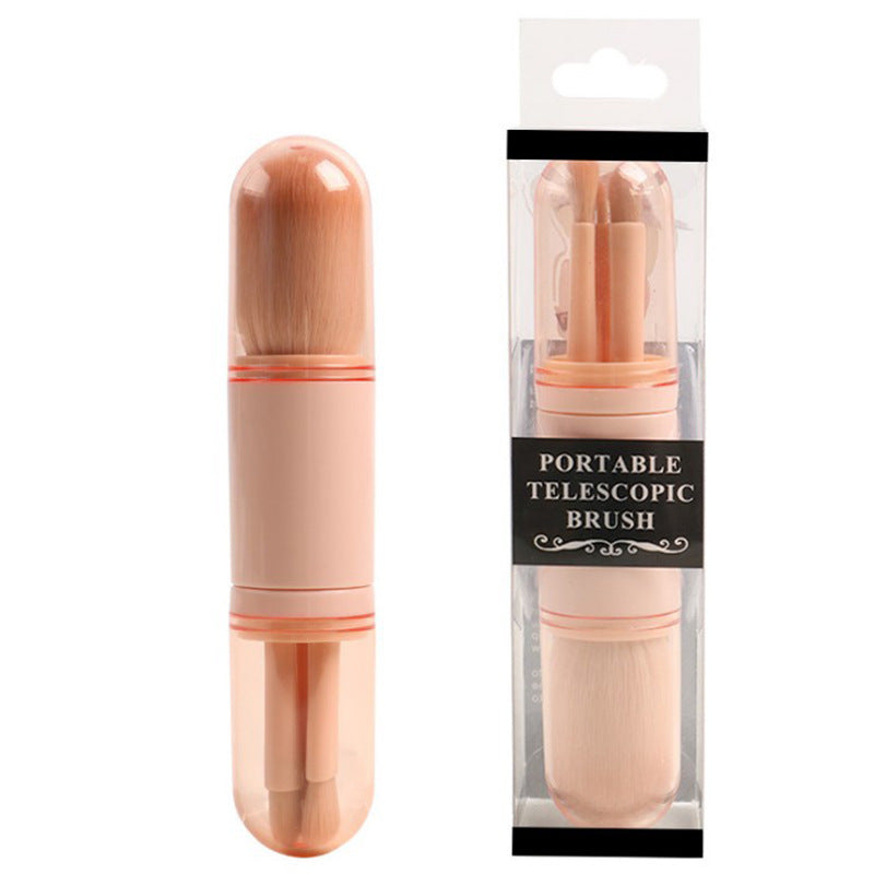 Single 4-in-1 retractable makeup brush set portable 4-in-1 retractable brush beauty tool God&