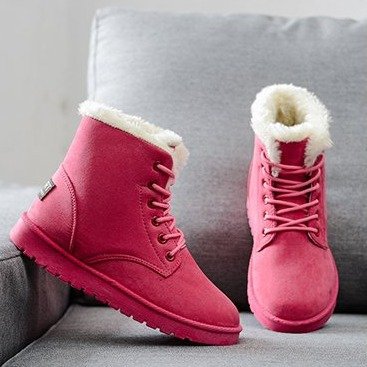 Snow Boot for Women Winter Shoes Heels Winter Boots Ankle Warm Plush Insole God&