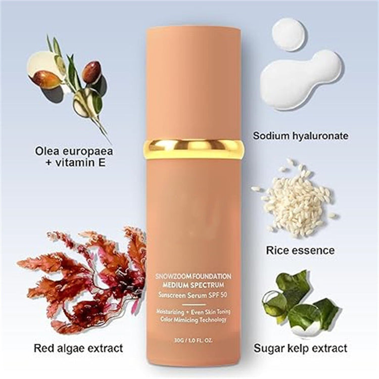 4-in-1 Color-Changing Foundation Liquid, Long-Lasting, Non-Cakey, Moisturizing, Concealing 4-in-1 Foundation God&