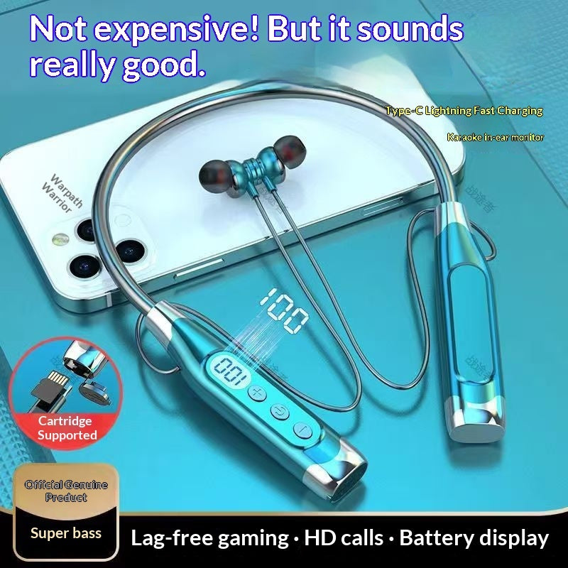 Wireless Bluetooth Neckband Earbuds With Ultra-long Battery Life God&