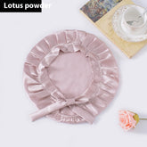Encrypted Satin Silk Plain Satin Confinement Household Hair Care Lace-up Nightcap God&