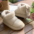 Winter Women Cute Warm Ankle Boots Outdoor Non-slip Thick Sole Snow Boots Furry Bow Cotton Shoes Men Pu Waterproof Plush Boots God&