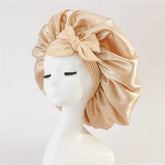 Satin Ribbon Round Bow Elastic Nightcap God&