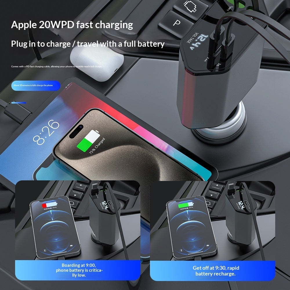4-in-1 Car Charger Super Fast Charging God&