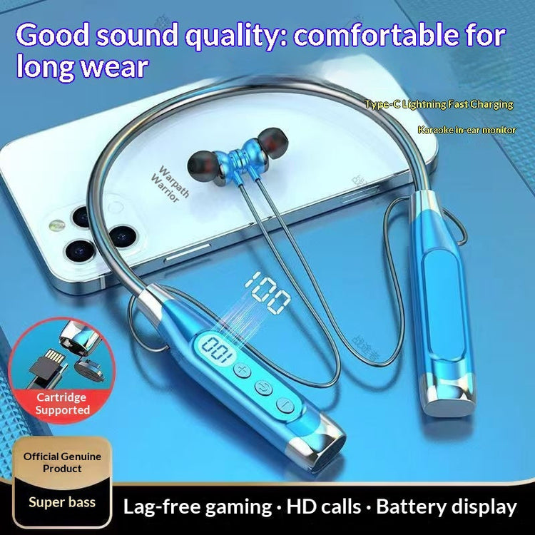 Wireless Bluetooth Neckband Earbuds With Ultra-long Battery Life God&