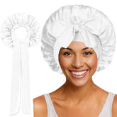 Satin Round Cap Bow Elastic Wide-brimmed Ribbon Nightcap God&