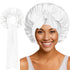 Satin Round Cap Bow Elastic Wide-brimmed Ribbon Nightcap God&