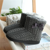 Cotton slippers women plus velvet inner bag with high-top boots God&