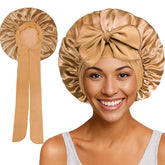 Satin Round Cap Bow Elastic Wide-brimmed Ribbon Nightcap God&
