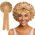 Satin Round Cap Bow Elastic Wide-brimmed Ribbon Nightcap God&