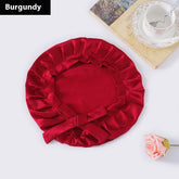 Encrypted Satin Silk Plain Satin Confinement Household Hair Care Lace-up Nightcap God&