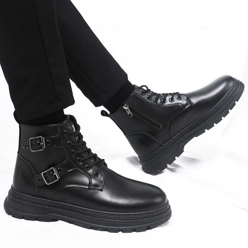 Black Martin Boots Male British Style Working Boots God&
