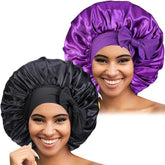 Satin Round Cap Bow Elastic Wide-brimmed Ribbon Nightcap God&