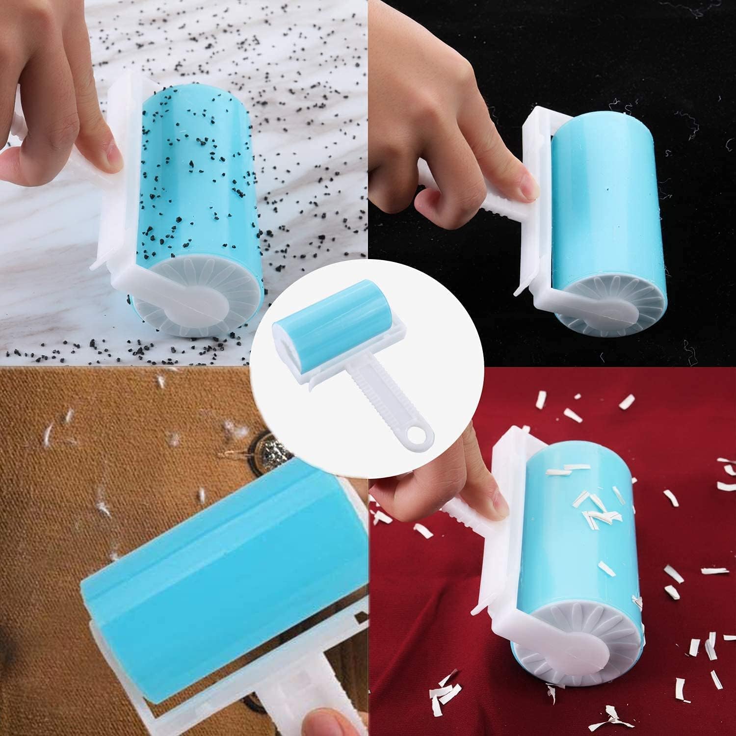 Washable Lint Roller Lint Roller Reusable Sticky Dog Cat Hair Remover Cleaner With Cover For Clothes Pet Hairs God&