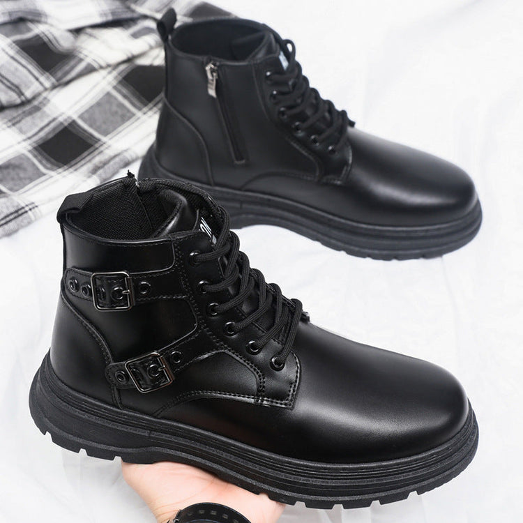 Black Martin Boots Male British Style Working Boots God&