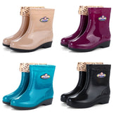 Work Wear Waterproof Fleece-lined Stylish Rain Boots Women God&