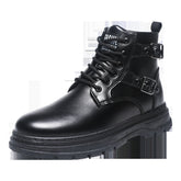 Black Martin Boots Male British Style Working Boots God&