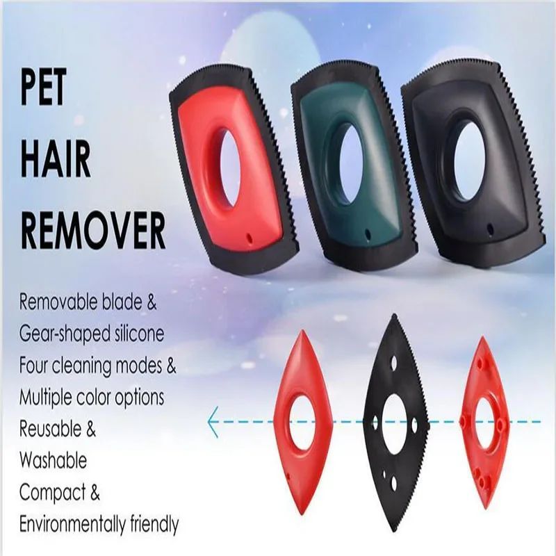 Pet Hair Remover Cat Fur Cleaning Device Carpet Sofa Car Detail Scraper Dog Lint Removal Silicone Dog Cat Fur Removal Brush God&